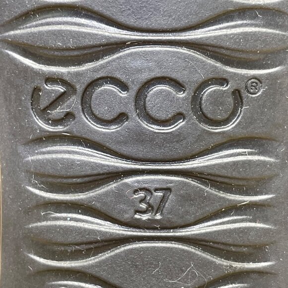 Ecco Women’s Black Leather Flower Accent Open-Toe Mule Sandals Size 37 - Picture 9 of 9